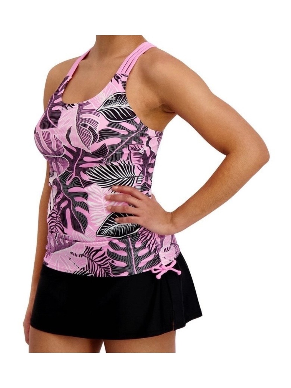 ZeroXposur Women's Pink XL Lightweight 4-Way Stretch Tankini Swim Top - Picture 6 of 8
